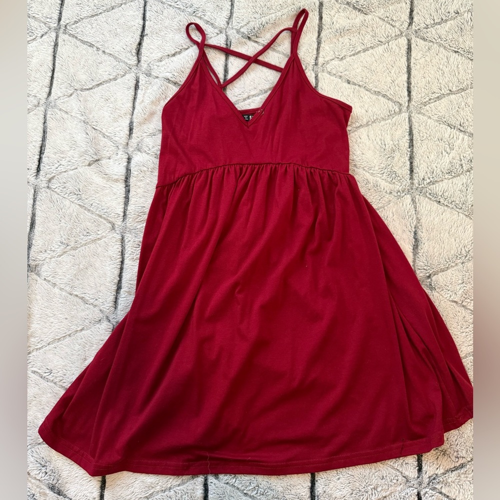 SHEIN Maroon Dress